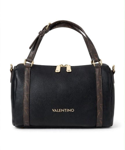 Borsa Mario Valentino nera bowling con dettagli marroni