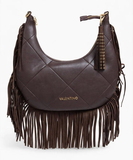 Borsa Mario Valentino marrone hobo con frange