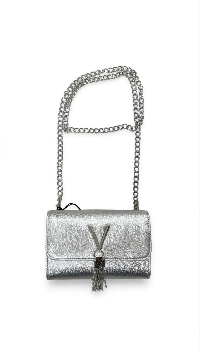 Borsa Mario Valentino argento con catena