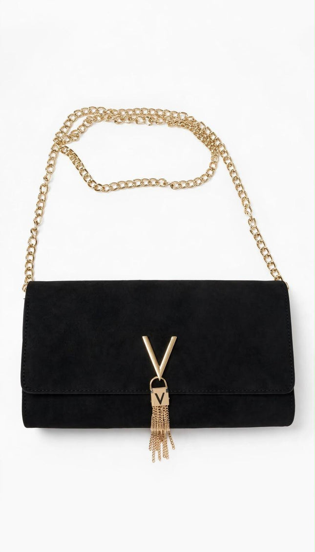 Borsa Mario Valentino nera maxi con catena