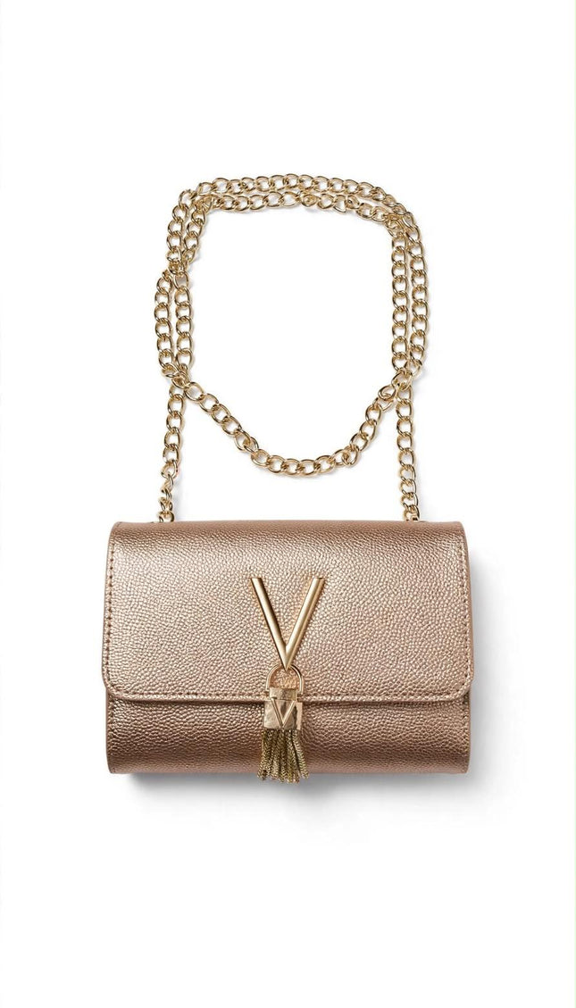 Borsa Mario Valentino rosa cipria metallizzata