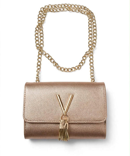 Borsa Mario Valentino rosa cipria metallizzata