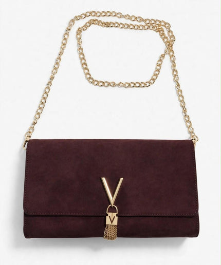 Borsa Mario Valentino bordeaux con catena dorata
