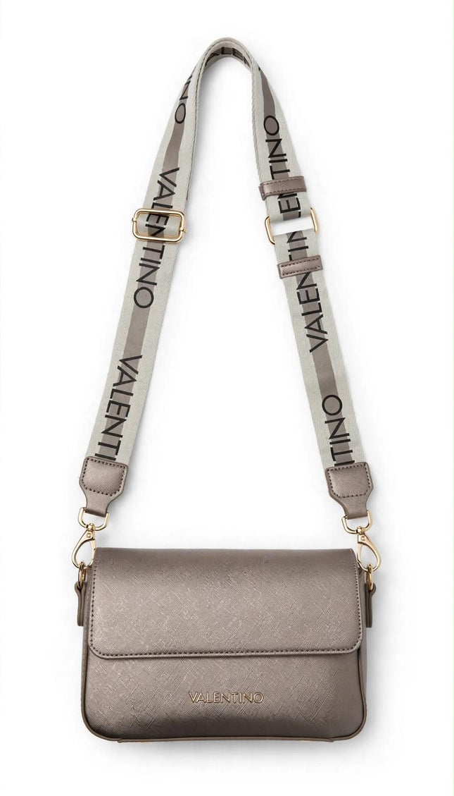 Borsa Mario Valentino tortora a tracolla con logo