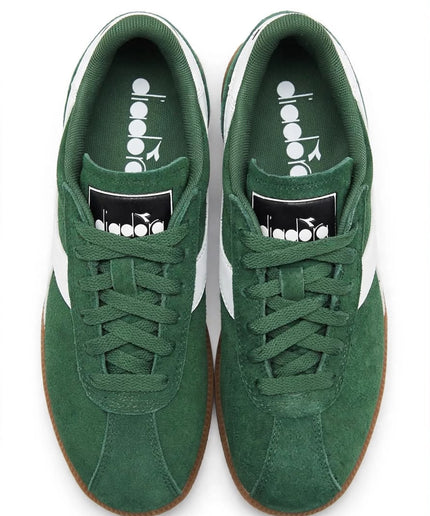Sneakers Diadora verde bosco con suola color gomma