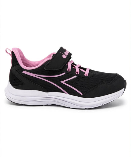 Scarpe sportive Diadora nere con dettagli rosa