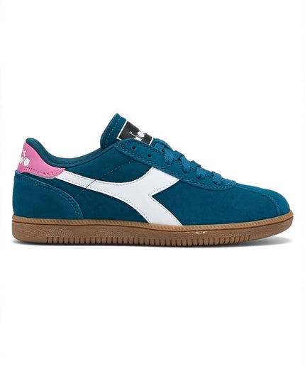Sneaker Diadora Petrolio con Dettagli Rosa