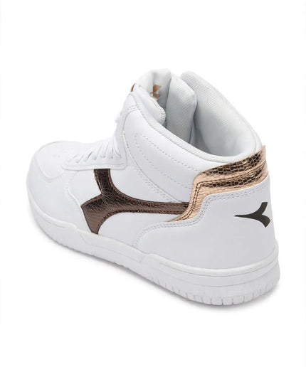 Sneakers alte Diadora bianche e marroni
