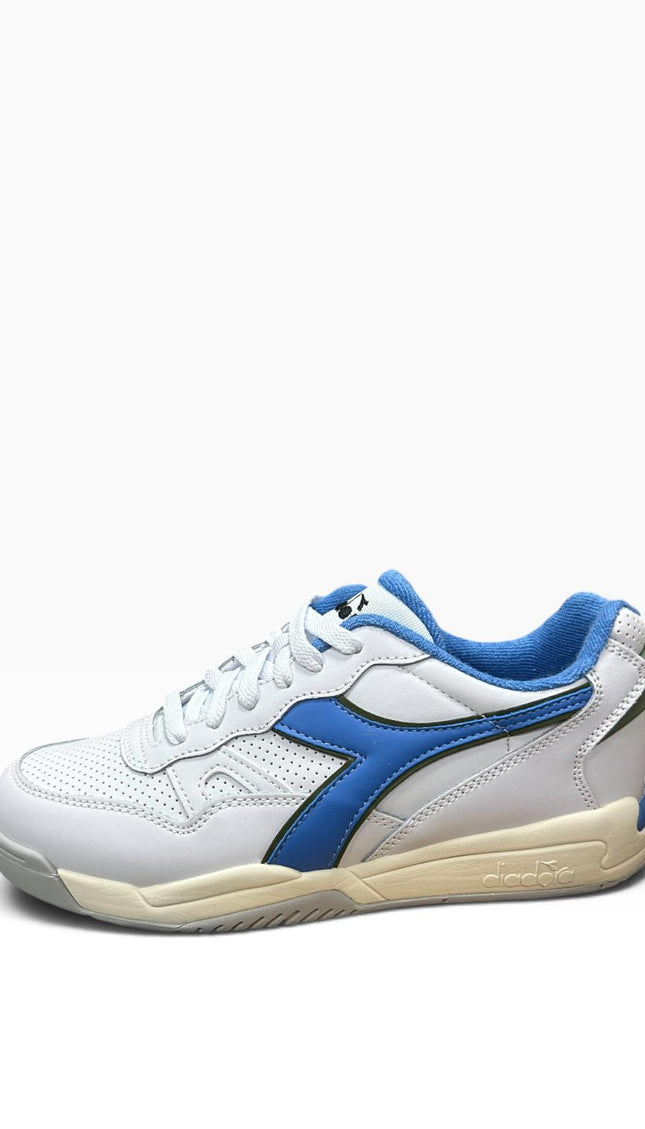 Sneakers Diadora bianche con dettagli blu