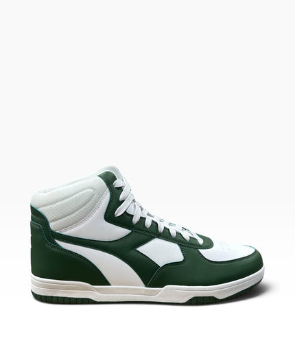 Sneakers alte Diadora bianche e verde scuro
