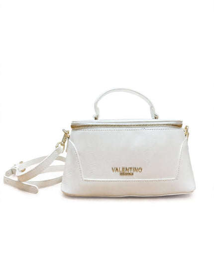 Mario Valentino Borsa a Mano e Tracolla Bianca con Logo Dorato