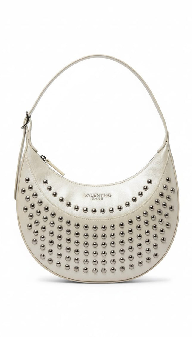 Mario Valentino Borsa Hobo a Spalla Panna con Borchie
