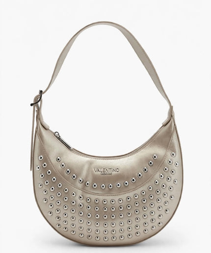 Mario Valentino Borsa Hobo a Spalla Oro Chiaro con Borchie