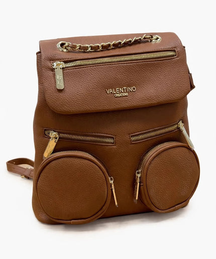 Mario Valentino Zaino Cuoio con Catena e Tasche Tonde