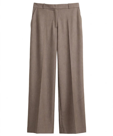 Pantalone palazzo tortora Haveone con pieghe frontali