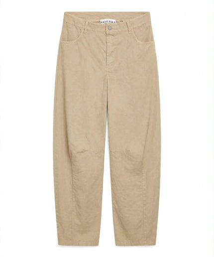 Pantalone beige Haveone con cuciture al ginocchio