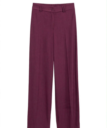 Pantalone bordeaux Haveone a gamba ampia