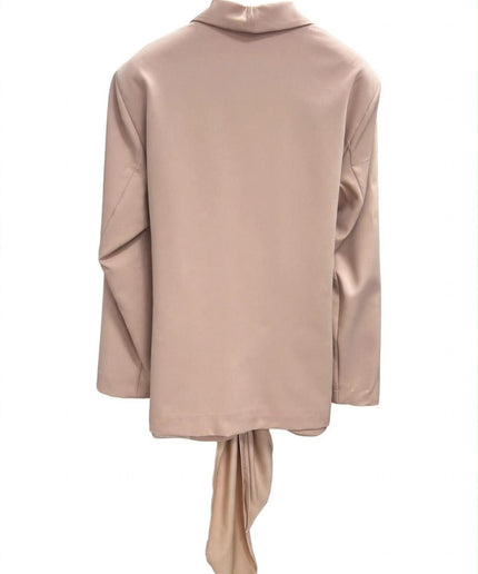 Completo tailleur rosa cipria Haveone con cintura
