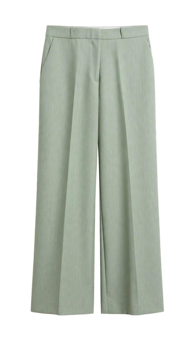 Pantalone verde salvia chiaro Haveone a gamba ampia