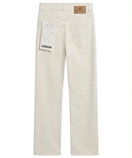 Jeans ecrù Haveone a gamba ampia