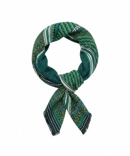 TWINSET Sciarpa a fantasia patchwork verde