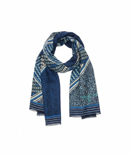 TWINSET Sciarpa a fantasia patchwork blu