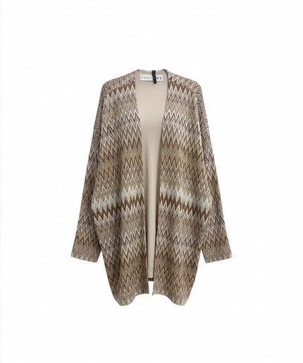Cardigan aperto con motivo zig zag Haveone