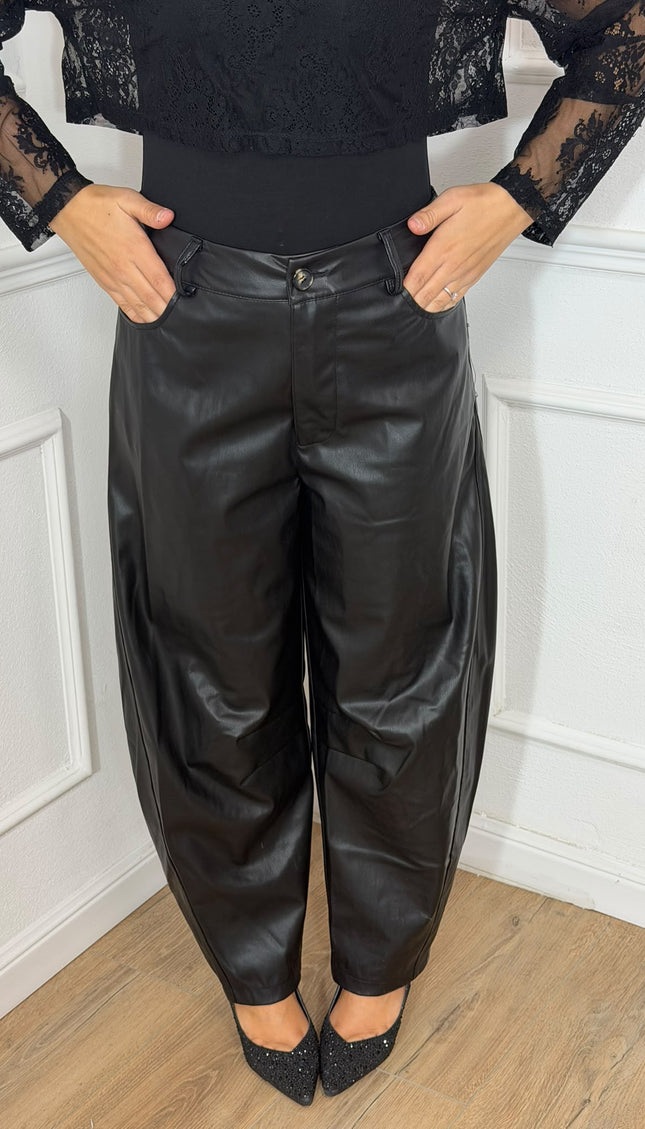 Pantaloni in pelle Haveone da donna