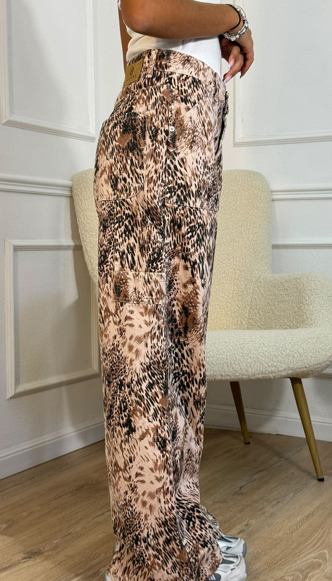 Pantalone Cargo Wide Leg Haveone – Animalier