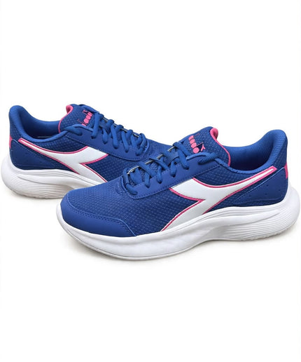 Scarpe sportive Diadora blu royal con dettagli rosa
