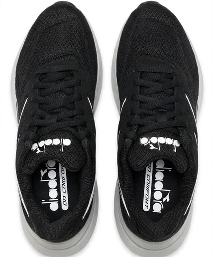 Sneaker Sportiva Diadora Nera con Profili Bianchi