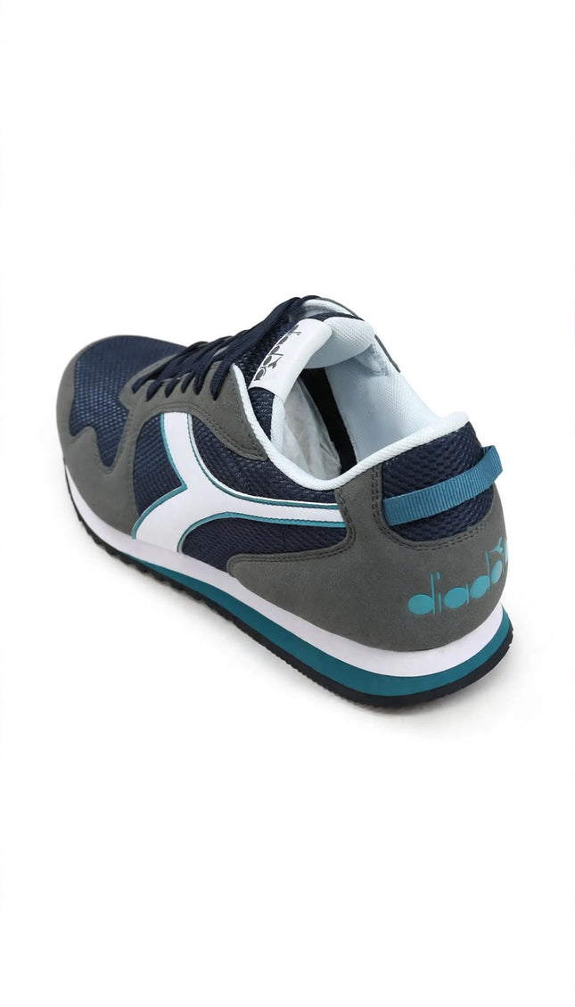 Sneaker Diadora Antracite e Blu Navy con Profili Turchesi
