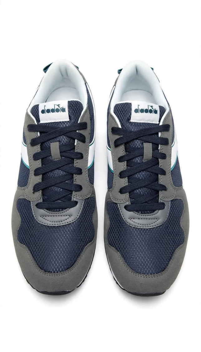 Sneaker Diadora Antracite e Blu Navy con Profili Turchesi