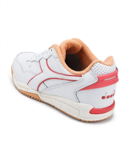 Sneakers Diadora bianche con dettagli rossi