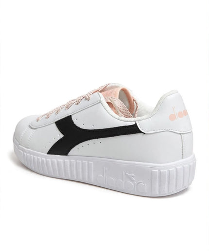 Sneakers Diadora bianche con dettagli neri e rosa