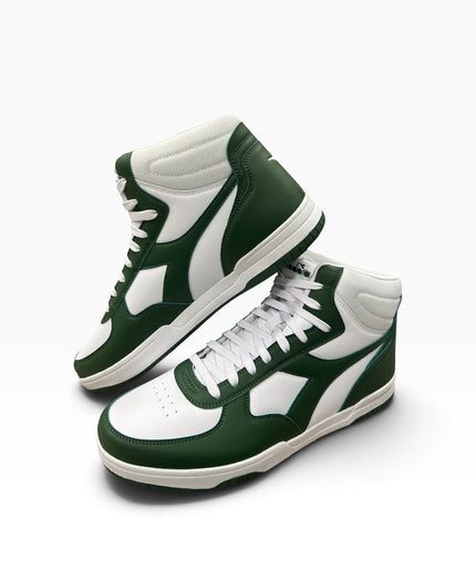 Sneakers alte Diadora bianche e verde scuro