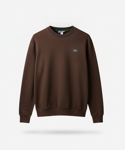 Felpa Lacoste Girocollo Marrone