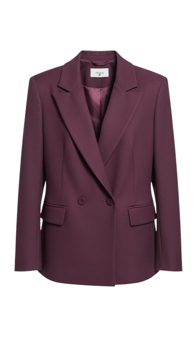 Blazer doppiopetto Vicolo bordeaux con revers