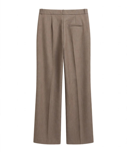 Pantalone palazzo tortora Haveone con pieghe frontali