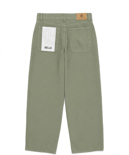 Jeans verde oliva chiaro Haveone a gamba dritta