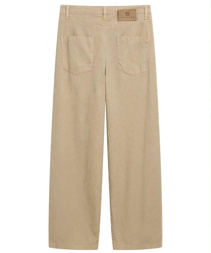 Pantalone beige Haveone con cuciture al ginocchio