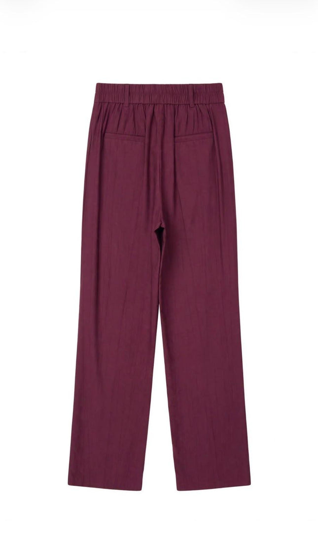 Pantalone bordeaux Haveone a gamba ampia