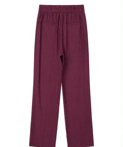 Pantalone bordeaux Haveone a gamba ampia