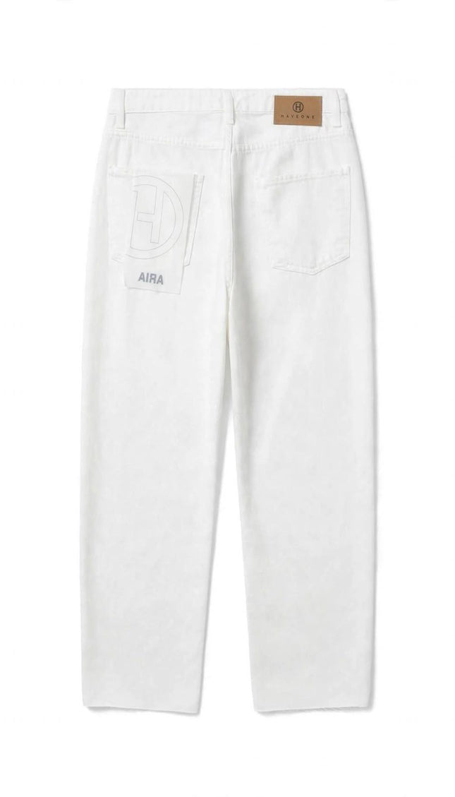 Jeans bianco Haveone a gamba dritta