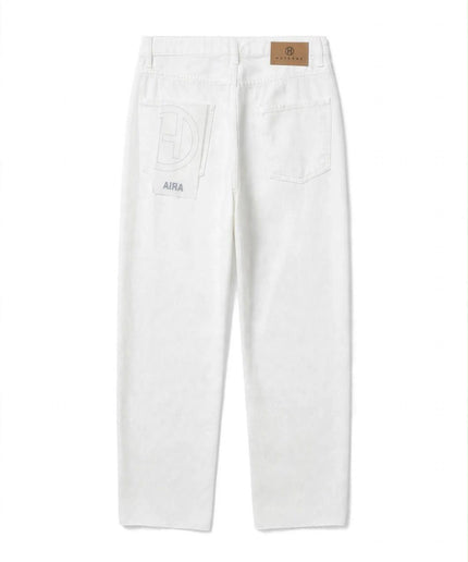 Jeans bianco Haveone a gamba dritta