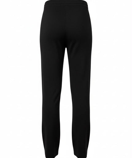Haveone Co-ord Set Nero con Maglione Scollo V e Pantaloni con Coulisse