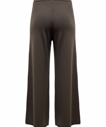 Haveone Cordset Marrone con Maglione Scollo V e Pantaloni con Coulisse