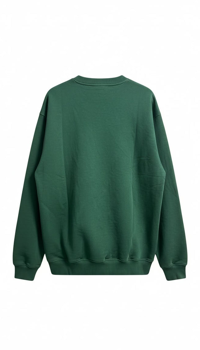 Felpa Nike girocollo verde con logo bianco
