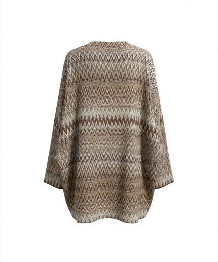Cardigan aperto con motivo zig zag Haveone