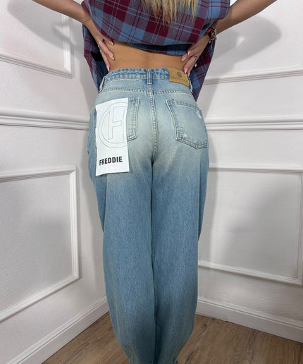 Jeans balloon Freddie azzurro délavé Haveone